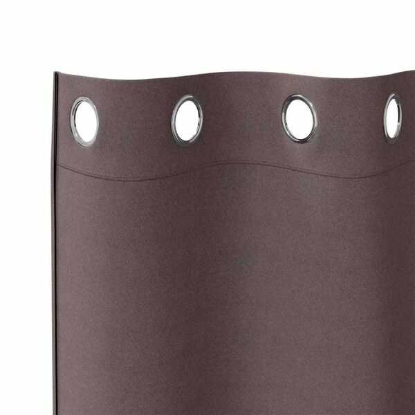 vidaXL Κουρτίνες 2 pcs Σκούρο καφέ Σκούρο καφέ Πολυεστέρας