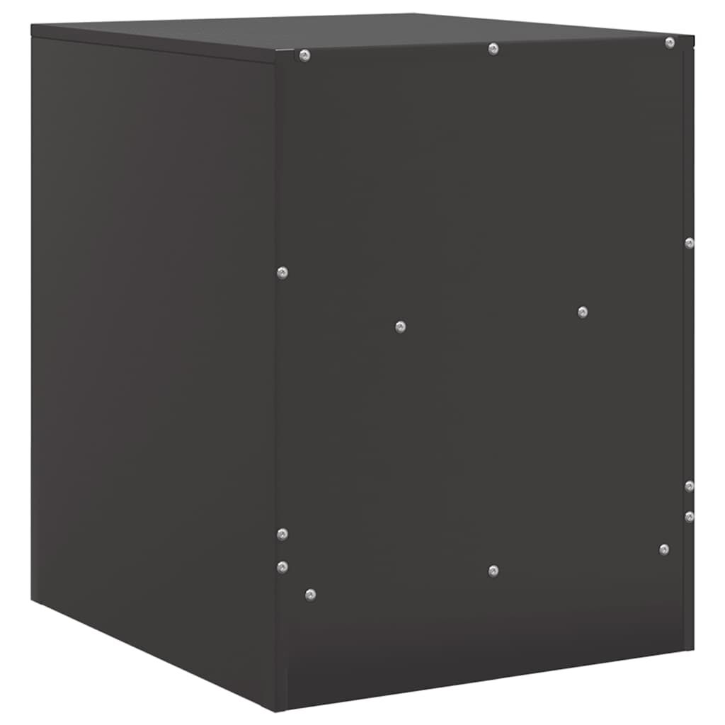 vidaXL Κομοδίνα 2 τεμ. Μαύρα 34,5 x 39 x 44 εκ. από Χάλυβα