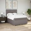 vidaXL &Kappa;&rho;&epsilon;&beta;ά&tau;&iota; Boxspring &mu;&epsilon; &Sigma;&tau;&rho;ώ&mu;&alpha; Taupe 140x200 &epsilon;&kappa;. &Upsilon;&phi;&alpha;&sigma;&mu;ά&tau;&iota;&nu;&omicron;