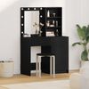 vidaXL Σετ Τραπεζιού Μακιγιάζ 2 pcs Μαύρη δρυς 50 x 41 x 135 εκ