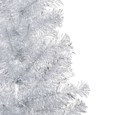 vidaXL Χριστουγεν Δέντρο Προφωτισμένο Τεχνητό Μπάλες Ασημί 150εκ PET