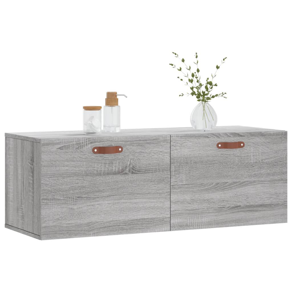 vidaXL Ντουλάπι Τοίχου Γκρι Sonoma 100x36,5x35 εκ. Επεξεργασμένο Ξύλο
