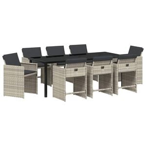 vidaXL &Sigma;έ&tau; &phi;&alpha;&gamma;&eta;&tau;&omicron;ύ &gamma;&iota;&alpha; &kappa;ή&pi;&omicron; 9 pcs &Alpha;&nu;&omicron;&iota;&chi;&tau;ό &gamma;&kappa;&rho;&iota; &sigma;&upsilon;&nu;&theta;&epsilon;&tau;&iota;&kappa;ό &rho;&alpha;&tau;ά&nu;
