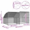 vidaXL Κλουβί για κότες Ασημί 400 x 200 x 198.5 εκ