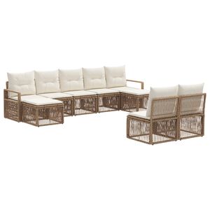 vidaXL &Sigma;&epsilon;&tau; &Kappa;&alpha;&nu;&alpha;&pi;έ &Kappa;ή&pi;&omicron;&upsilon; 9 pcs &Mu;&pi;&epsilon;&zeta; &sigma;&upsilon;&nu;&theta;&epsilon;&tau;&iota;&kappa;ό &rho;&alpha;&tau;ά&nu;
