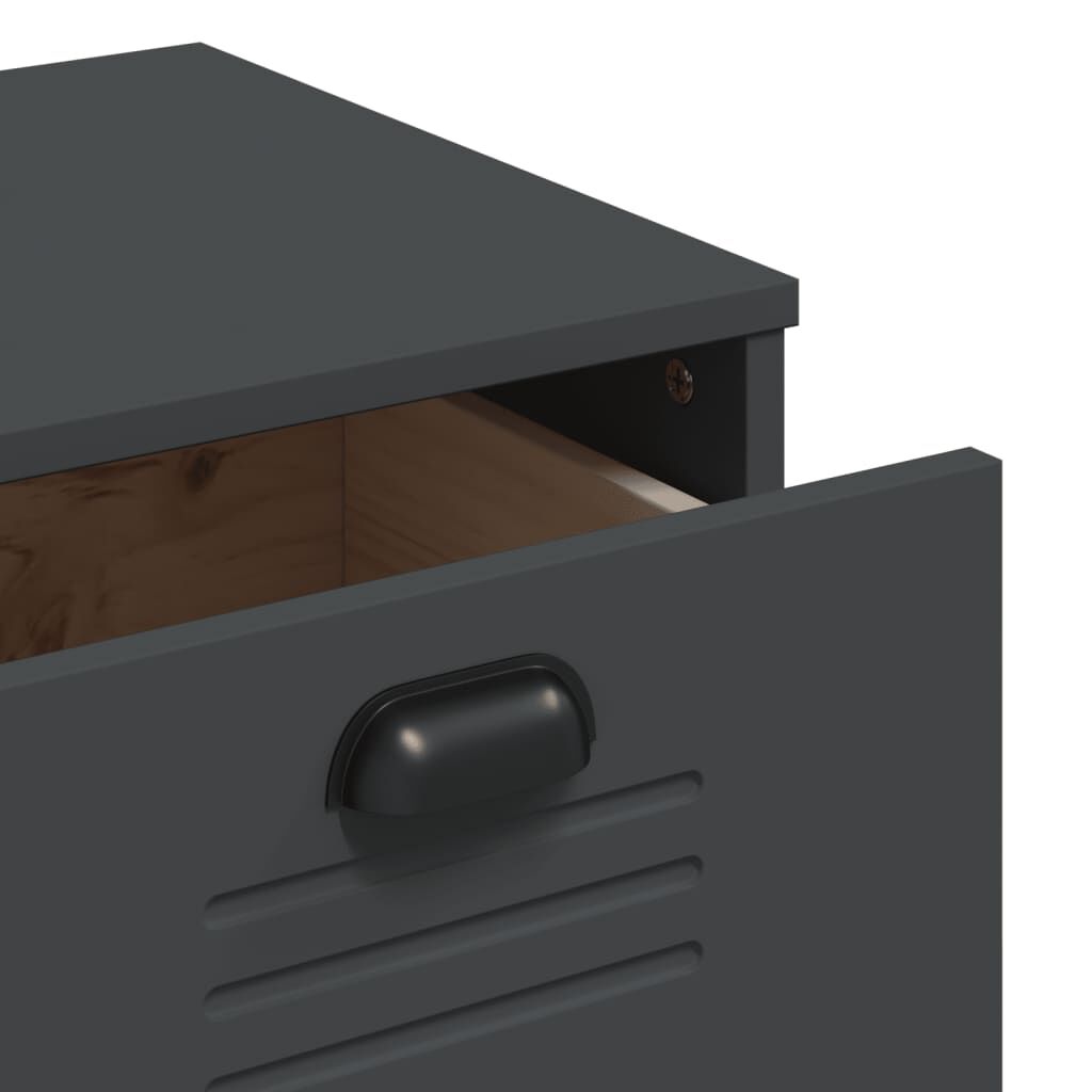 vidaXL Μπουφές VIKEN Ανθρακί Γκρι 80x40x80 εκ. από Επεξεργασμένο Ξύλο