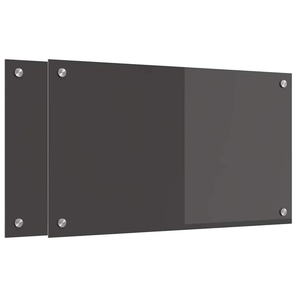 vidaXL Πίσω Πάνελ Κουζίνας 2 pcs Σκούρο Γκρι 70 x 40 cm