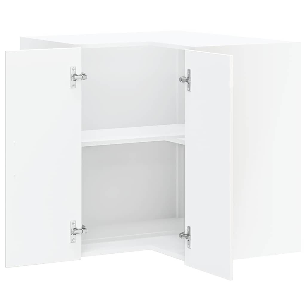 vidaXL Γωνιακό ντουλάπι τοίχου κουζίνας "Lucca" High Gloss White
