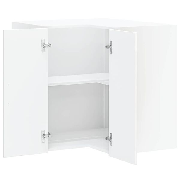 vidaXL Γωνιακό ντουλάπι τοίχου κουζίνας "Lucca" High Gloss White