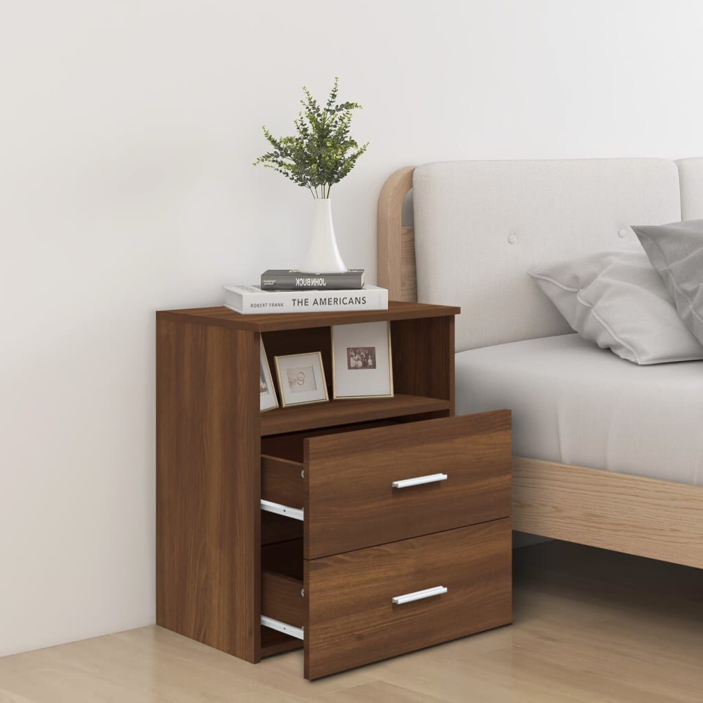 vidaXL Κομοδίνο Καφέ Δρυς 50 x 32 x 60 εκ.