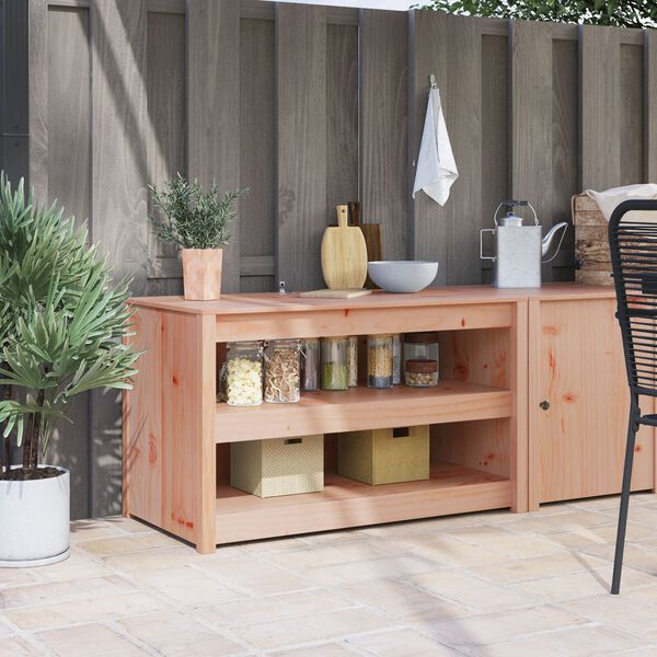 vidaXL Ντουλάπι Κουζίνας Εξωτερικού Χώρου 106x55x64 εκ από Σταθερό Ξύλο Douglas