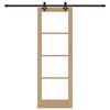 vidaXL Συρόμενη Πόρτα Άλλο Καφέ 73.5 x 211 εκ Ξύλο και μέταλλο