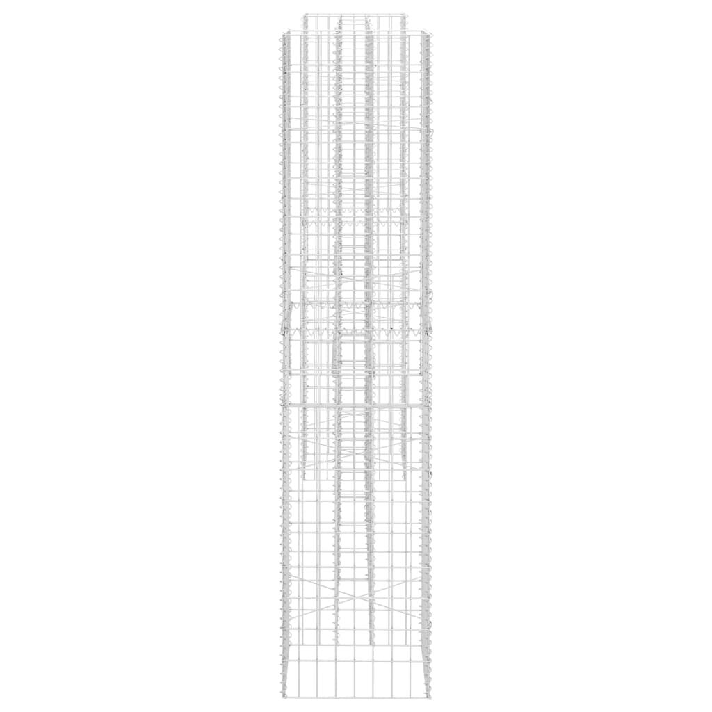 vidaXL Συρματοκιβώτιο Γλάστρα Σχήμα «Η» 260x40x200 εκ. Ατσάλινο Σύρμα