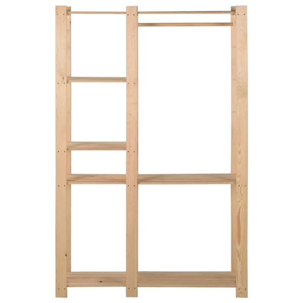 vidaXL Κρεμάστρα Ρούχων Δαπέδου 110x38x170 εκ. από Μασίφ Ξύλο Πεύκου