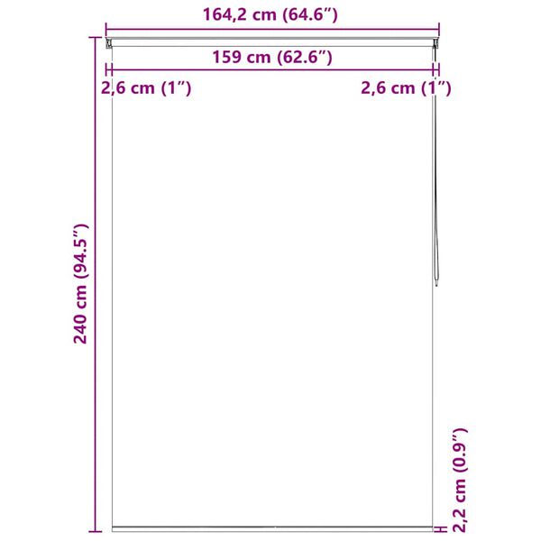 vidaXL Κουρτίνα Μπάνιου Ρολό Σχέδιο Κύκλοι 160 x 240 εκ.