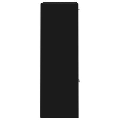 vidaXL Ραφιέρα με Ντουλάπια Μαύρη 60 x 29,5 x 90 εκ. από Μοριοσανίδα