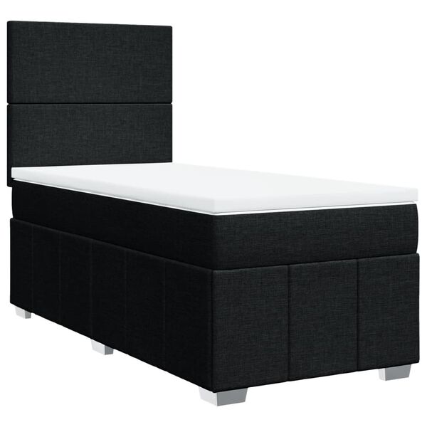 vidaXL &Kappa;&rho;&epsilon;&beta;ά&tau;&iota; Boxspring &mu;&epsilon; &Sigma;&tau;&rho;ώ&mu;&alpha; &Mu;&alpha;ύ&rho;&omicron; 90x200 &epsilon;&kappa;. &Upsilon;&phi;&alpha;&sigma;&mu;ά&tau;&iota;&nu;&omicron;
