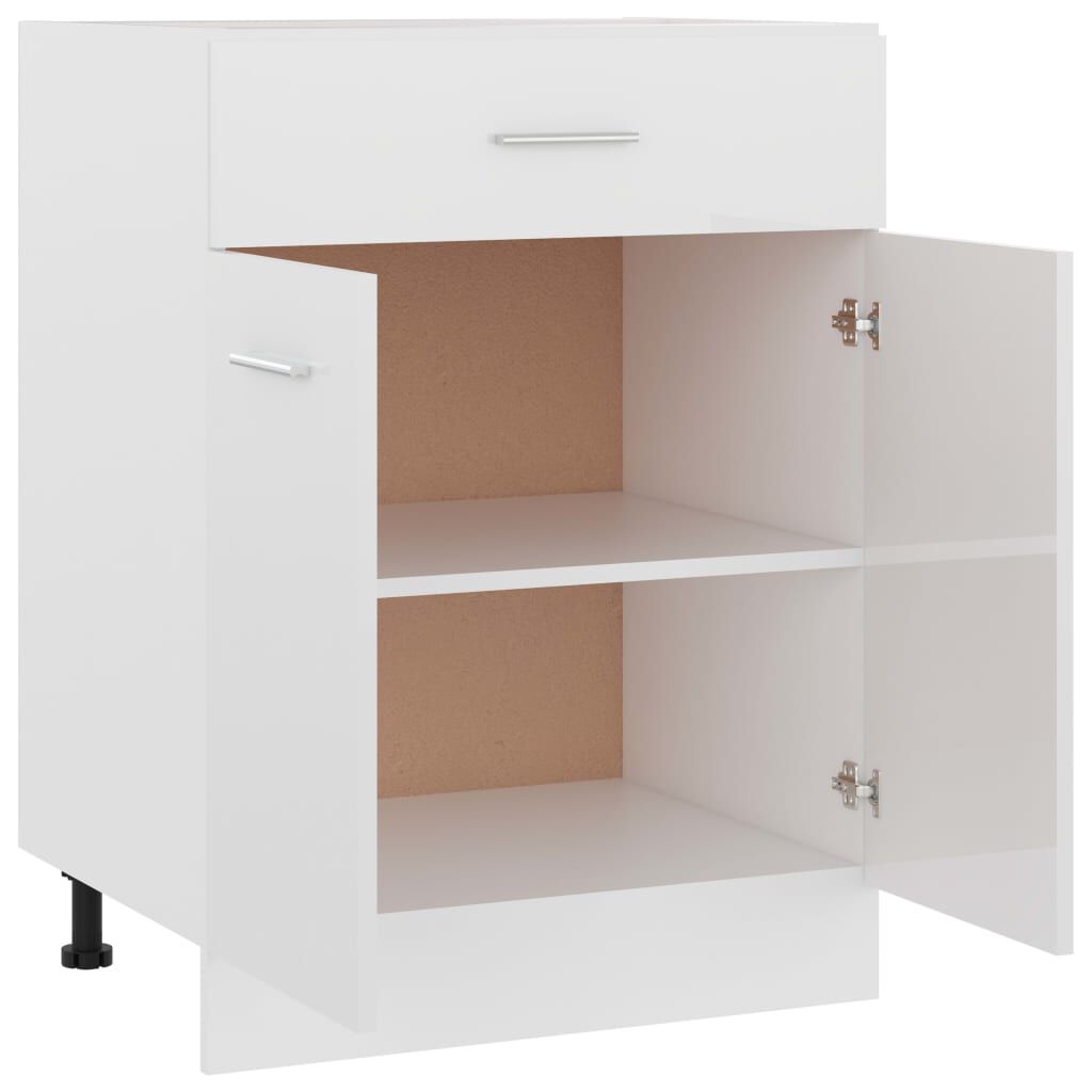 vidaXL Ντουλάπι με Συρτάρι Lyon Γυαλιστερό Λευκό 60x46x81,5εκ.