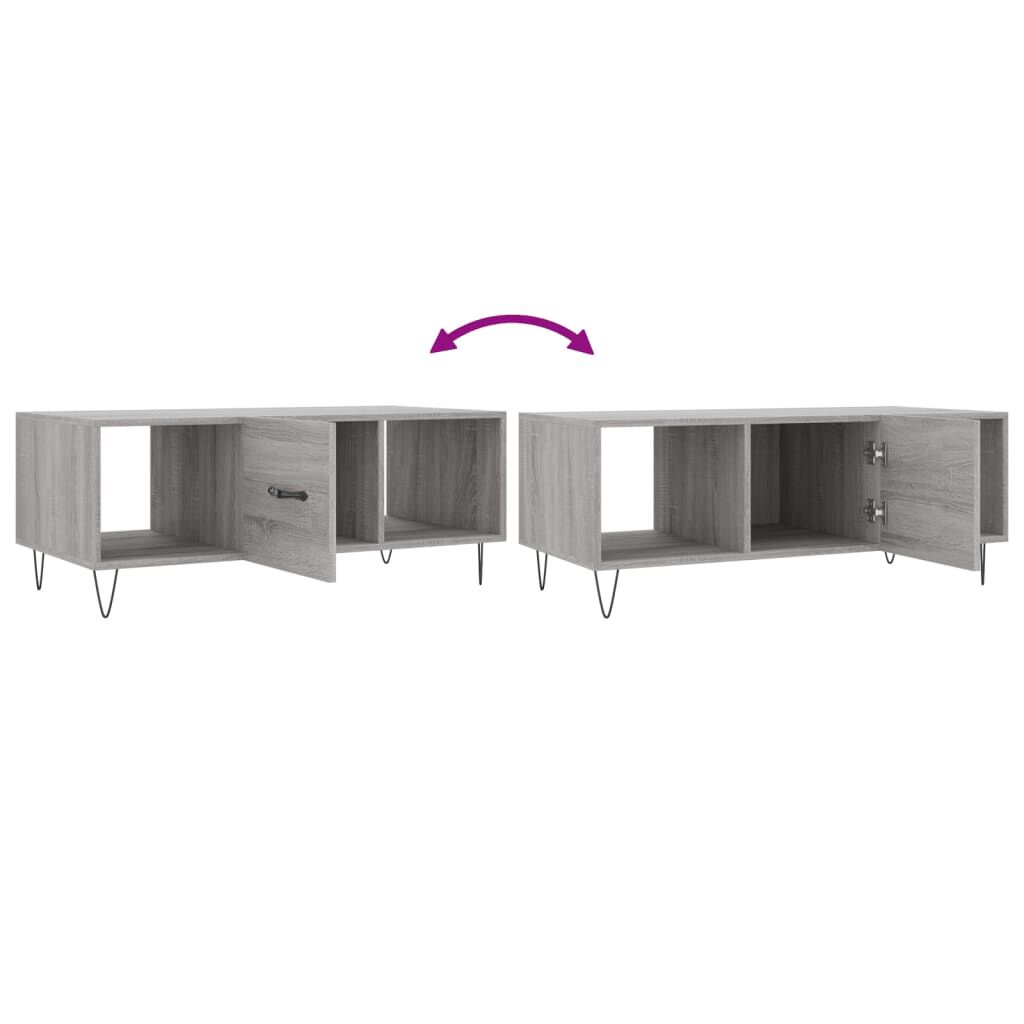 vidaXL Τραπεζάκι Σαλονιού Γκρι Sonoma 102x50x40 εκ. Επεξεργασμένο Ξύλο