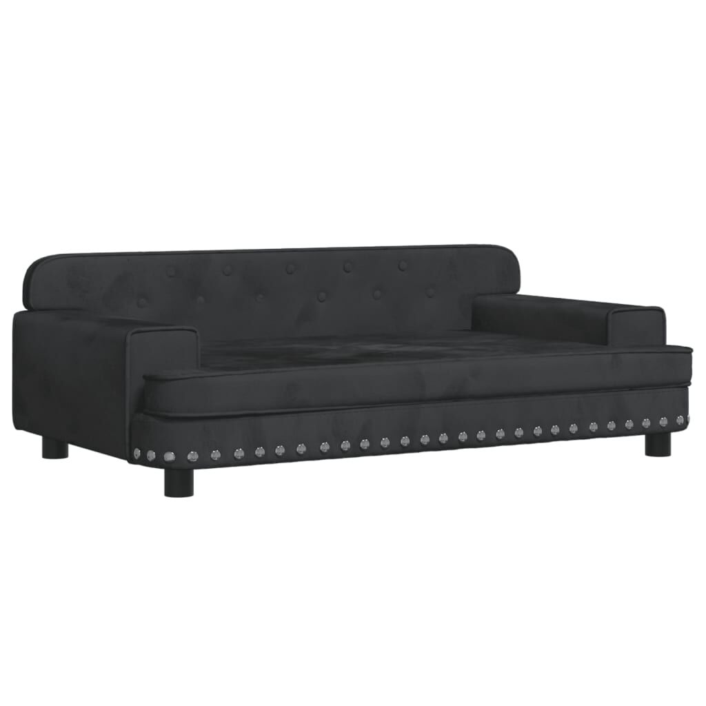 vidaXL Καναπές Παιδικός Μαύρο 90x53x30 εκ. από Βελούδο