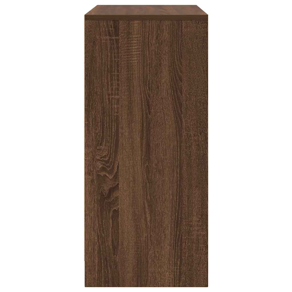 vidaXL Παπουτσοθήκη Καφέ Δρυς 57x34x76 εκ. από Επεξεργασμένο Ξύλο