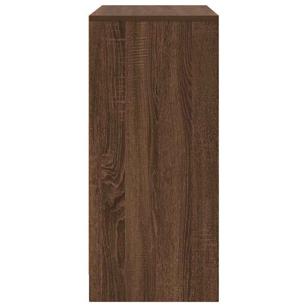 vidaXL Παπουτσοθήκη Καφέ Δρυς 57x34x76 εκ. από Επεξεργασμένο Ξύλο