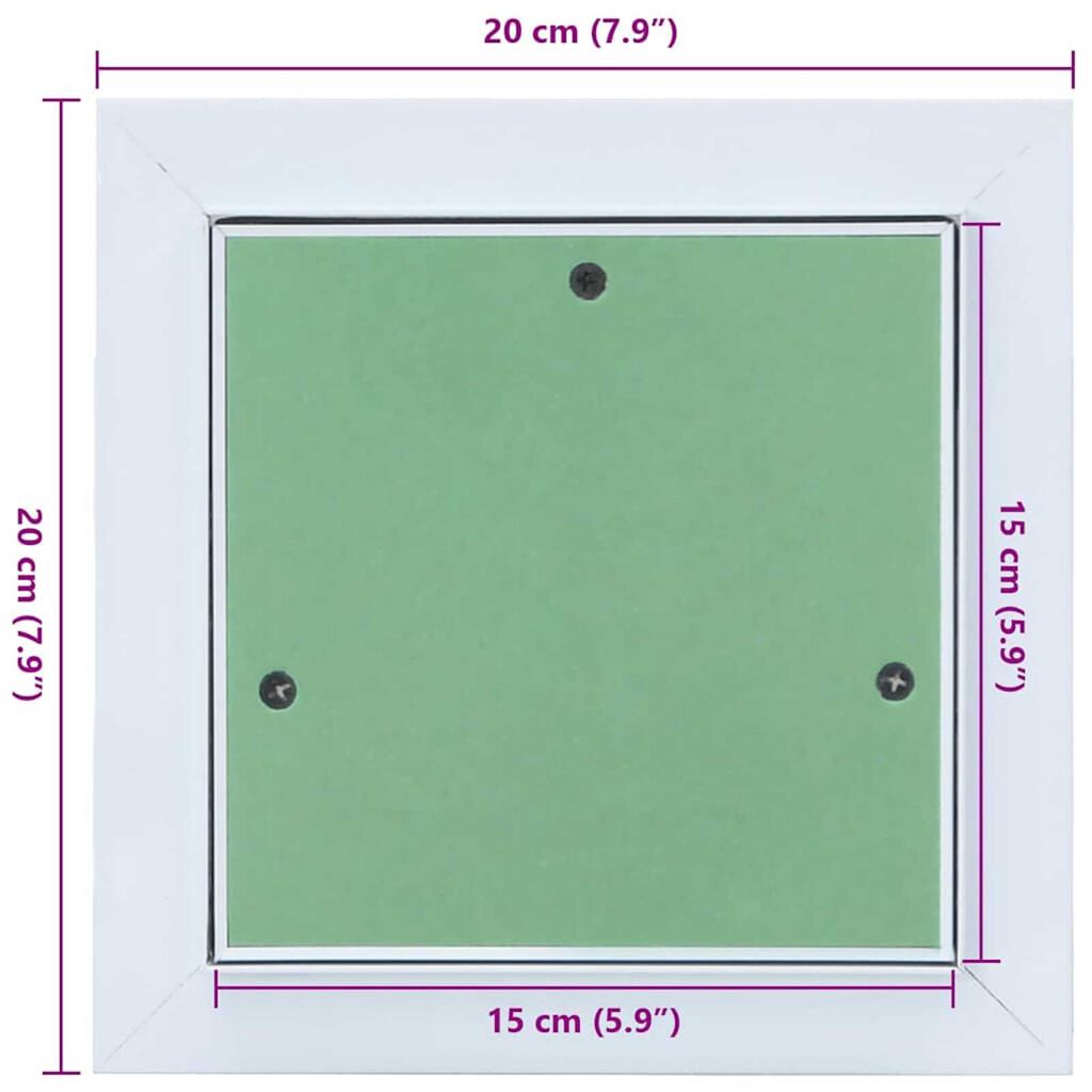 vidaXL Πάνελ πρόσβασης Λευκό 20 x 20 cm Αλουμίνιο και Γυψοσανίδα