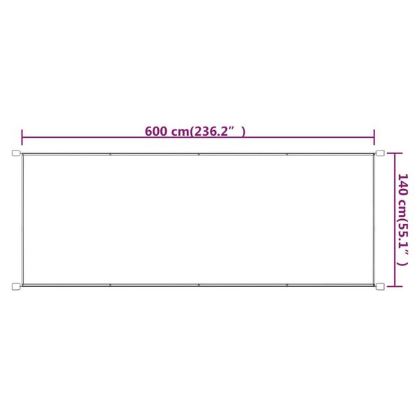vidaXL Τέντα Κάθετη Μπλε 140 x 600 εκ. από Ύφασμα Oxford