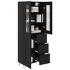 vidaXL Highboard &Mu;&alpha;ύ&rho;&eta; &Omicron;&xi;&upsilon;ά 69,5 x 34 x 90 &epsilon;&kappa;. &Epsilon;&pi;&epsilon;&xi;&epsilon;&rho;&gamma;&alpha;&sigma;&mu;έ&nu;&omicron; &xi;ύ&lambda;&omicron;