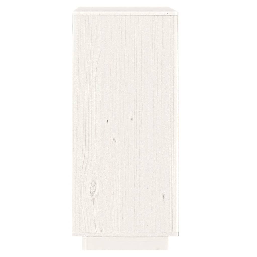 vidaXL Ντουλάπι Λευκό 38 x 35 x 80 εκ. από Μασίφ Ξύλο Πεύκου