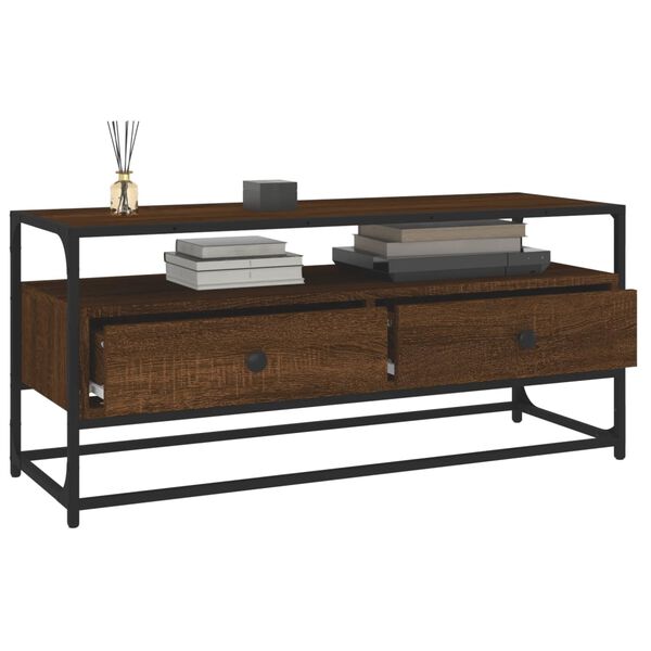 vidaXL Έπιπλο Τηλεόρασης Καφέ Δρυς 100x35x45 εκ. Επεξεργασμένο Ξύλο
