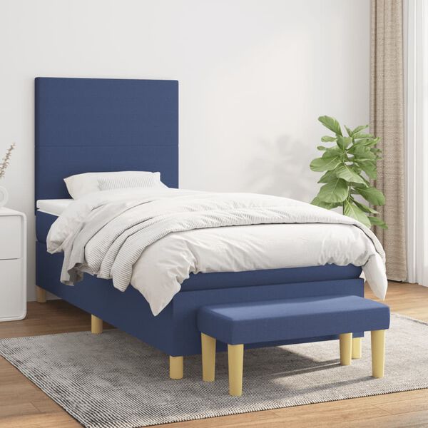 vidaXL &Kappa;&rho;&epsilon;&beta;ά&tau;&iota; Boxspring &mu;&epsilon; &Sigma;&tau;&rho;ώ&mu;&alpha; &Mu;&pi;&lambda;&epsilon; 90x200 &epsilon;&kappa;.&Upsilon;&phi;&alpha;&sigma;&mu;ά&tau;&iota;&nu;&omicron;
