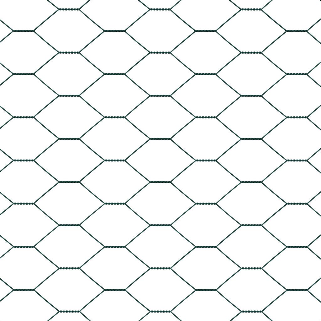 vidaXL Hexagon Fence Πράσινος 1.6x25 μ Χάλυβας
