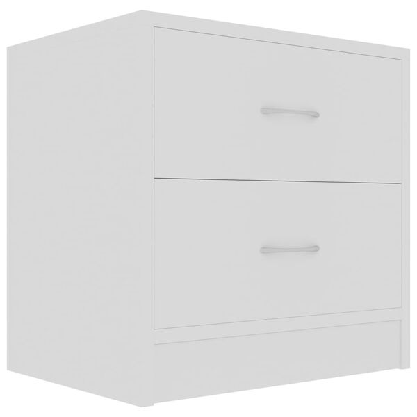 vidaXL Κομοδίνο Λευκό 40 x 30 x 40 εκ. από Επεξ. Ξύλο