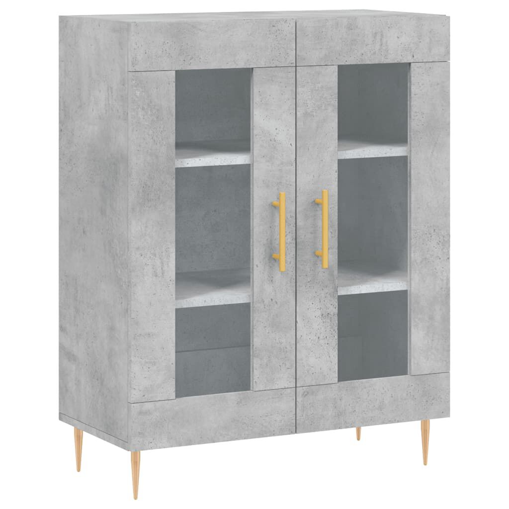 vidaXL Ντουλάπι Γκρι Σκυροδέματος 69,5x34x180 εκ. Επεξεργασμένο Ξύλο