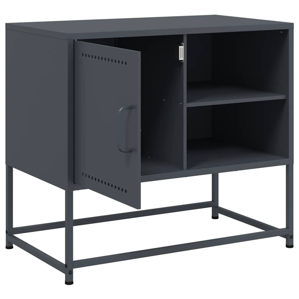 vidaXL Έπιπλο Τηλεόρασης Ανθρακί 68x39x60,5 εκ. από Χάλυβα