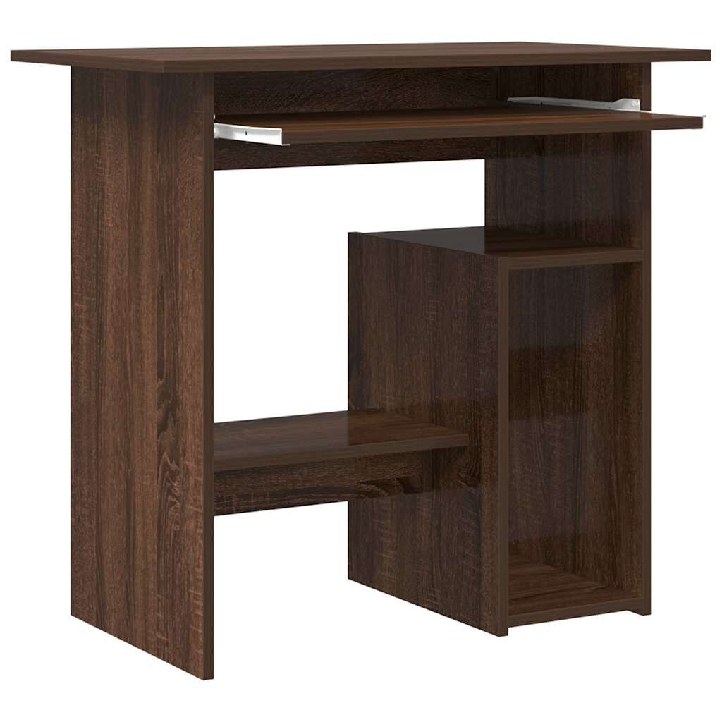 vidaXL Γραφείο Καφέ Δρυς 80x45x74 εκ. από Επεξεργασμένο Ξύλο