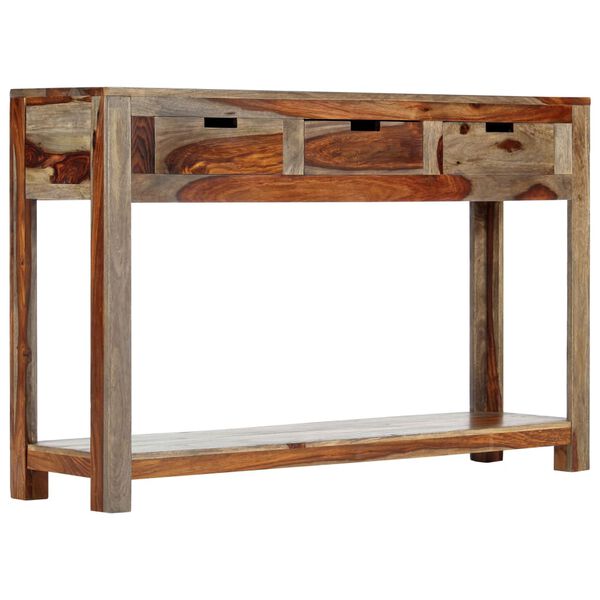 vidaXL Κονσόλα Τραπέζι με 3 Συρτάρια 120x30x75 εκ. Μασίφ Ξύλο Ακακίας