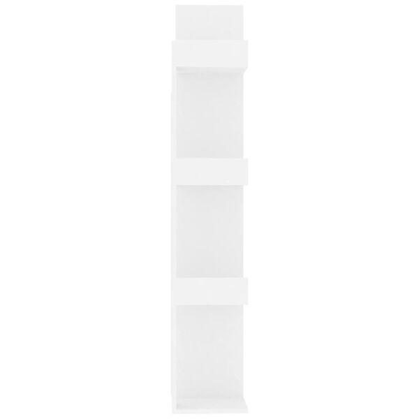vidaXL Βιβλιοθήκη Λευκή 48 x 25,5 x 140 εκ. από Επεξ. Ξύλο
