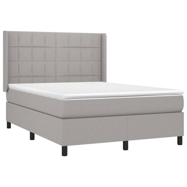 vidaXL &Kappa;&rho;&epsilon;&beta;ά&tau;&iota; Boxspring &mu;&epsilon; &Sigma;&tau;&rho;ώ&mu;&alpha; &Alpha;&nu;&omicron;&iota;&chi;&tau;ό &Gamma;&kappa;&rho;&iota; 140x190 &epsilon;&kappa;. &Upsilon;&phi;&alpha;&sigma;&mu;ά&tau;&iota;&nu;&omicron;