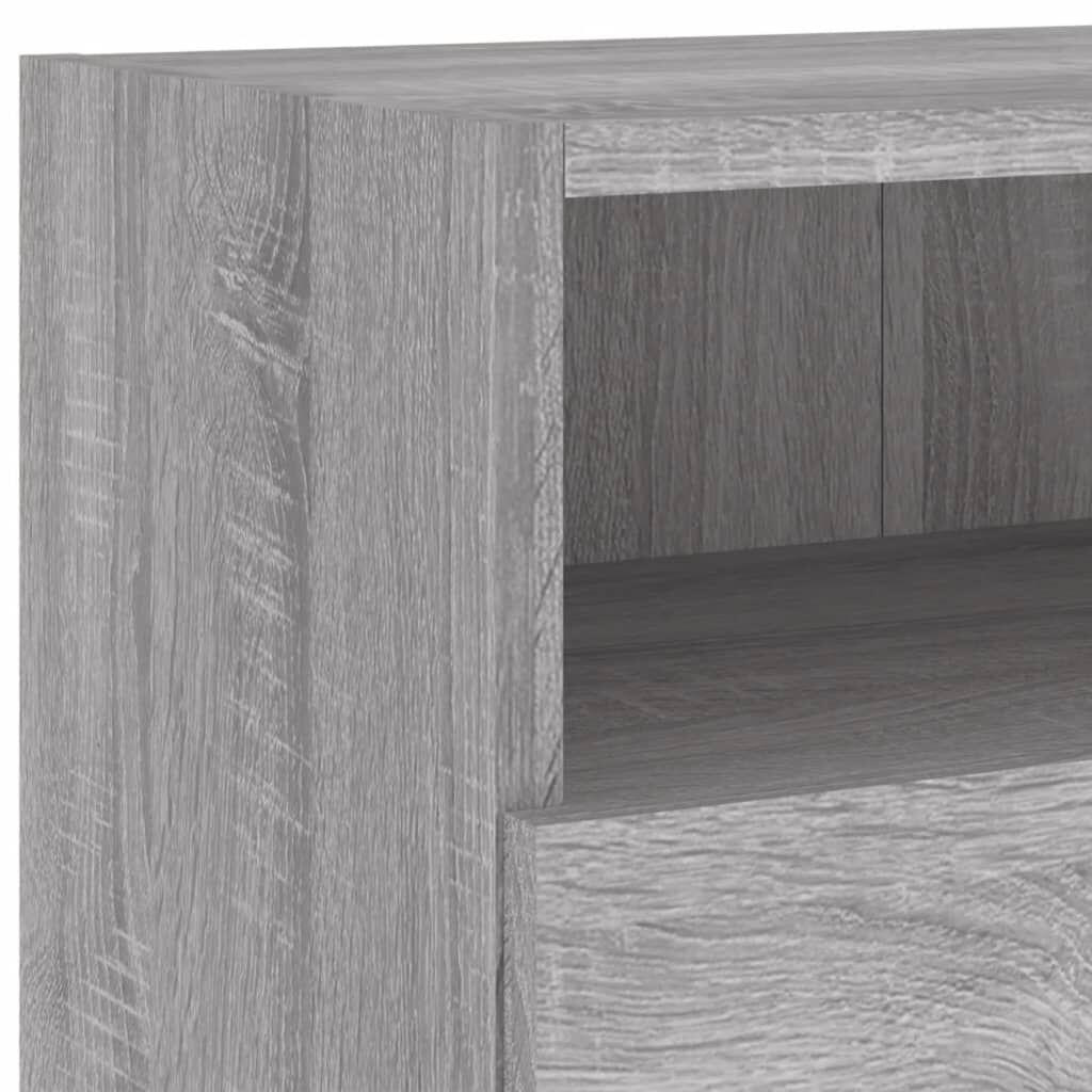vidaXL Έπιπλα Τηλεόρασης Τοίχου 2 τεμ. Γκρι 100x30x30 εκ. Επ. Ξύλο
