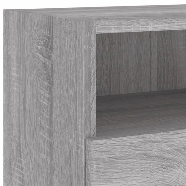 vidaXL Έπιπλα Τηλεόρασης Τοίχου 2 τεμ. Γκρι 100x30x30 εκ. Επ. Ξύλο
