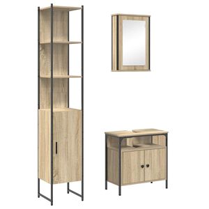 vidaXL &Sigma;&epsilon;&tau; &Epsilon;&pi;ί&pi;&lambda;&omega;&nu; &Mu;&pi;ά&nu;&iota;&omicron;&upsilon; 3 &tau;&mu;&chi;. &Delta;&rho;ύ&sigmaf; Sonoma 33 x 33 x 185,5 &epsilon;&kappa;