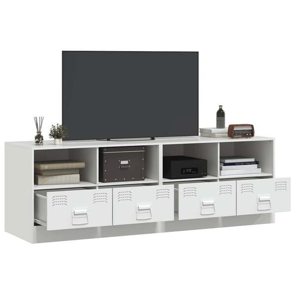 vidaXL Έπιπλα Τηλεόρασης 2 τεμ. Λευκό 67 x 39 x 44 εκ. από Χάλυβα