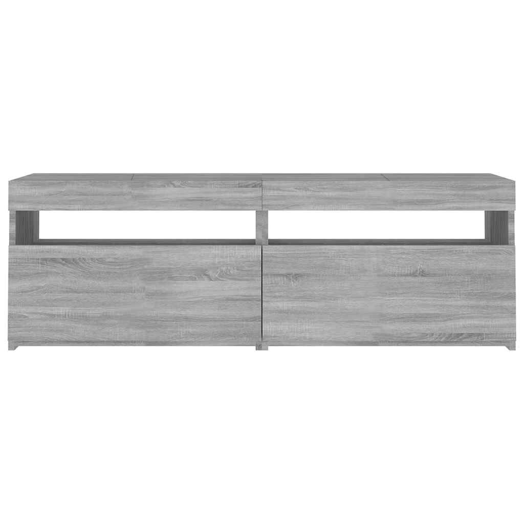 vidaXL Έπιπλο Τηλεόρασης με LED Γκρι Sonoma 120x35x40 εκ.