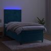 vidaXL &Kappa;&rho;&epsilon;&beta;ά&tau;&iota; Boxspring &mu;&epsilon; &Sigma;&tau;&rho;ώ&mu;&alpha; & LED &Sigma;&kappa;. &Mu;&pi;&lambda;&epsilon; 90x190 &epsilon;&kappa;. &Beta;&epsilon;&lambda;&omicron;ύ&delta;&iota;&nu;&omicron;