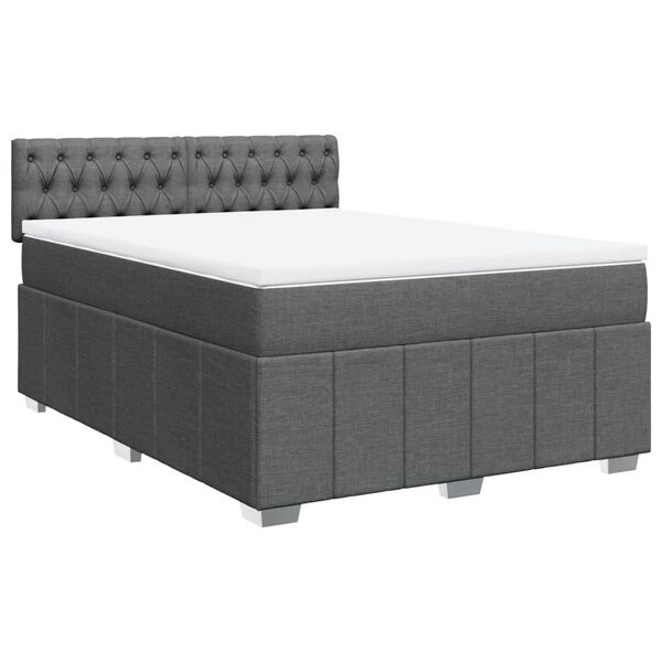 vidaXL &Kappa;&rho;&epsilon;&beta;ά&tau;&iota; Boxspring &mu;&epsilon; &Sigma;&tau;&rho;ώ&mu;&alpha; &Sigma;&kappa;&omicron;ύ&rho;&omicron; &Gamma;&kappa;&rho;&iota; 140x190 &epsilon;&kappa;. &Upsilon;&phi;&alpha;&sigma;&mu;ά&tau;&iota;&nu;&omicron;