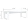 vidaXL Τραπεζάκι Σαλονιού Λευκό 110 x 50 x 35 εκ. Επεξεργασμένο Ξύλο
