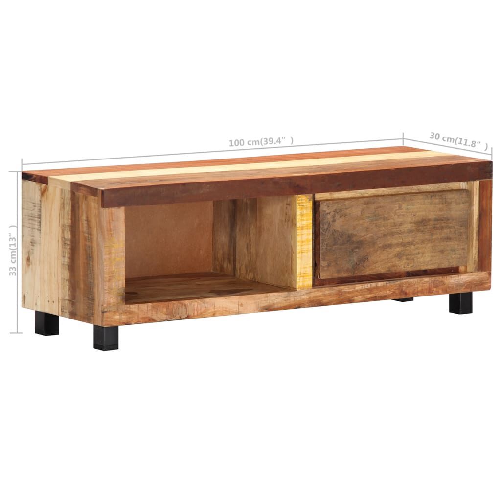 vidaXL Έπιπλο Τηλεόρασης 100 x 30 x 33 εκ. από Μασίφ Ανακυκλωμένο Ξύλο