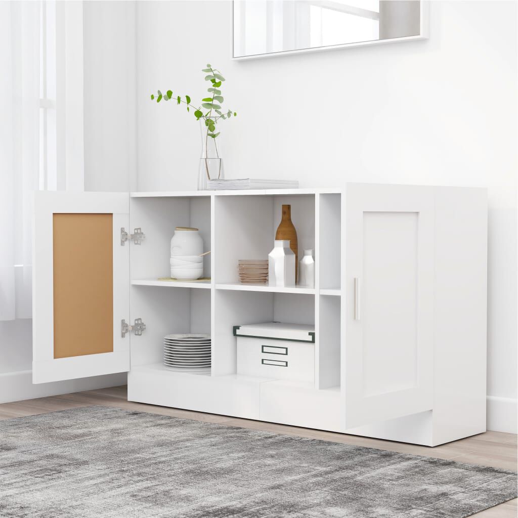 vidaXL Μπουφές Λευκός 120 x 30,5 x 70 εκ. από Επεξ. Ξύλο